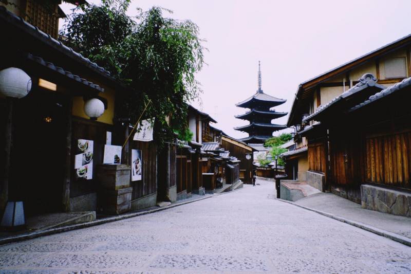 京都の見慣れない風景…