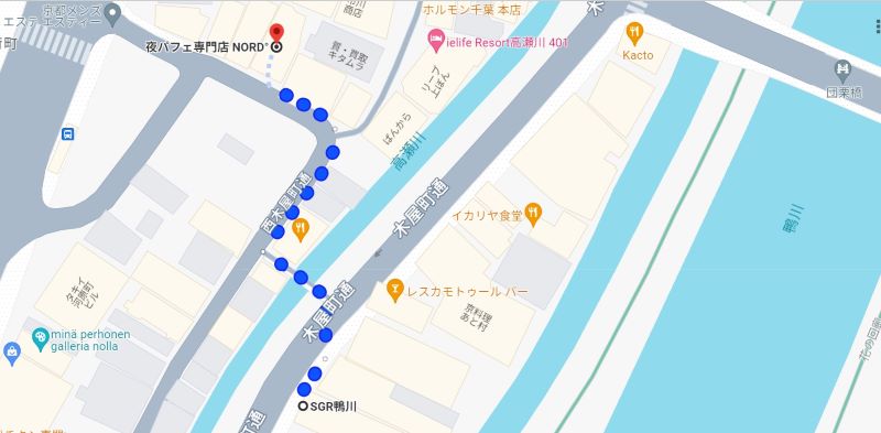 2 minutes walk from SGR Kamogawa Hotel