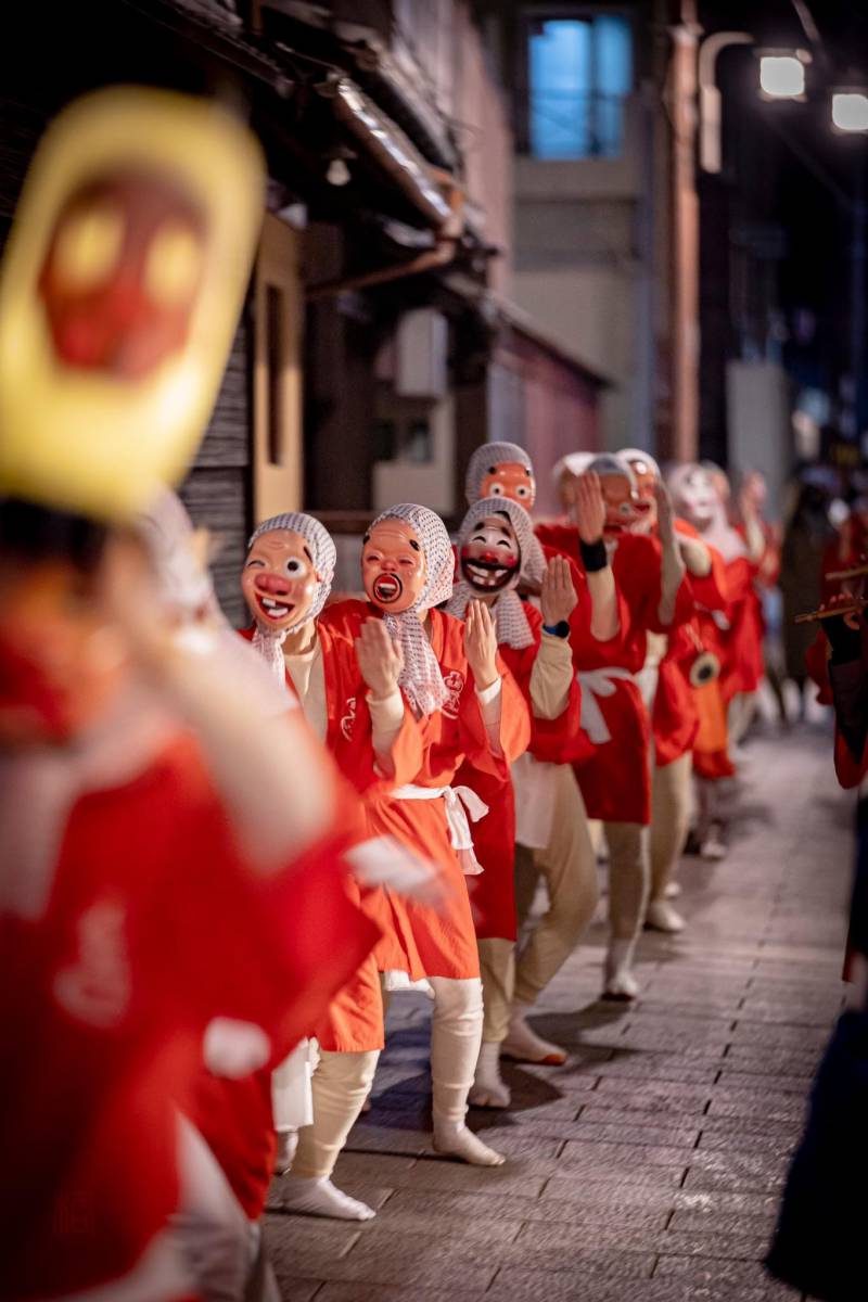 今年２月３日に開催された「祇園ひょっとこ踊り」（安田哲カメラマン）